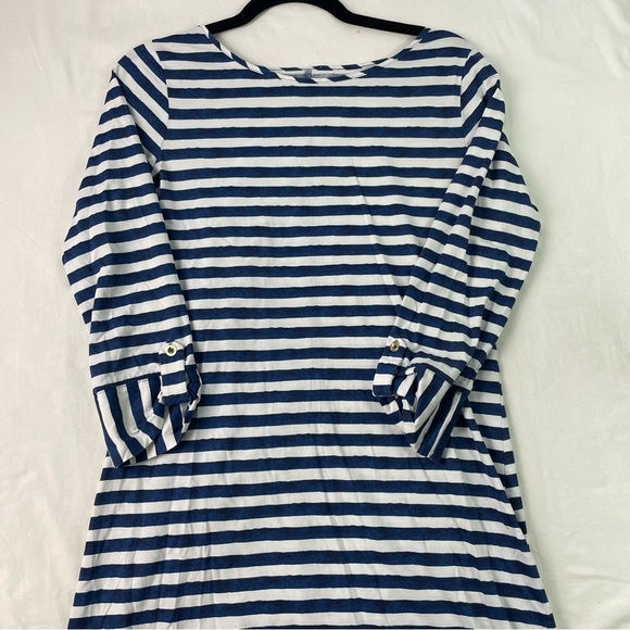 Lilly Pulitzer Dresses & Skirts - Lilly Pulitzer Women's Blue White Striped Marlowe T-Shirt Mini Dress Size Medium